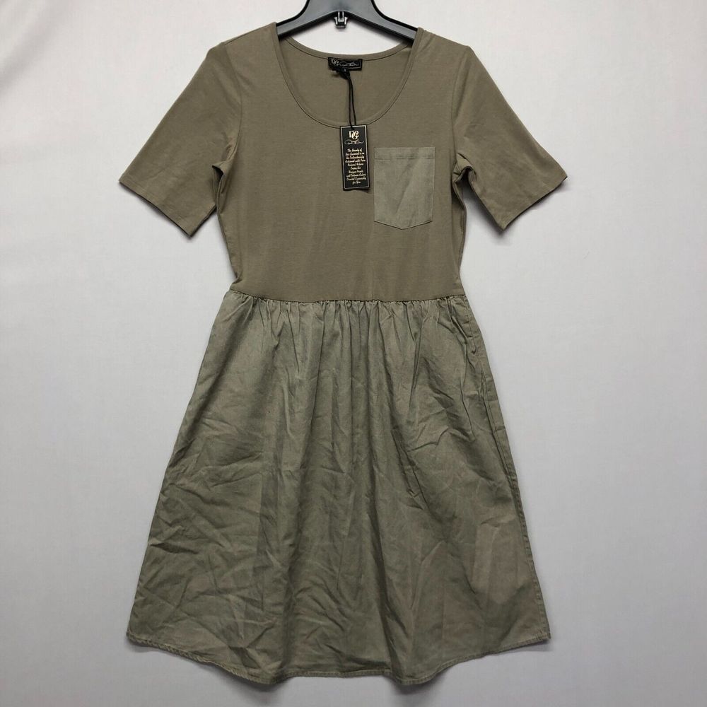 NWT DG2 Diane Gilman Women Short Sleeve Dress Size Small Cotton Blend B229 -15